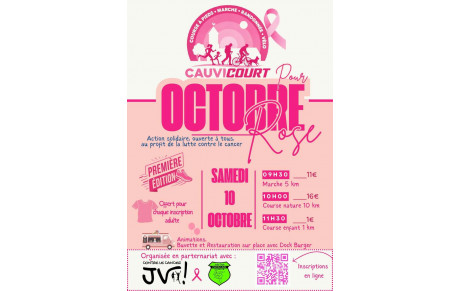 Octobre rose : Cauvicourt, samedi 10 octobre 2026